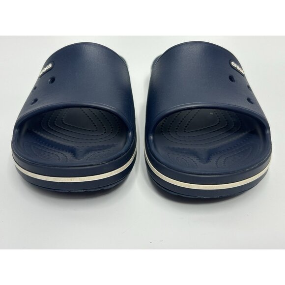 Crocs Crocband III Slide Sandals 205733 Women’s 9 Men’s 7 Navy Blue Slip On - Picture 4 of 9